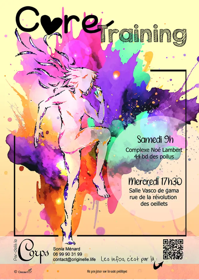 Exemple de visuel pour affiche pour une association bien être et sport